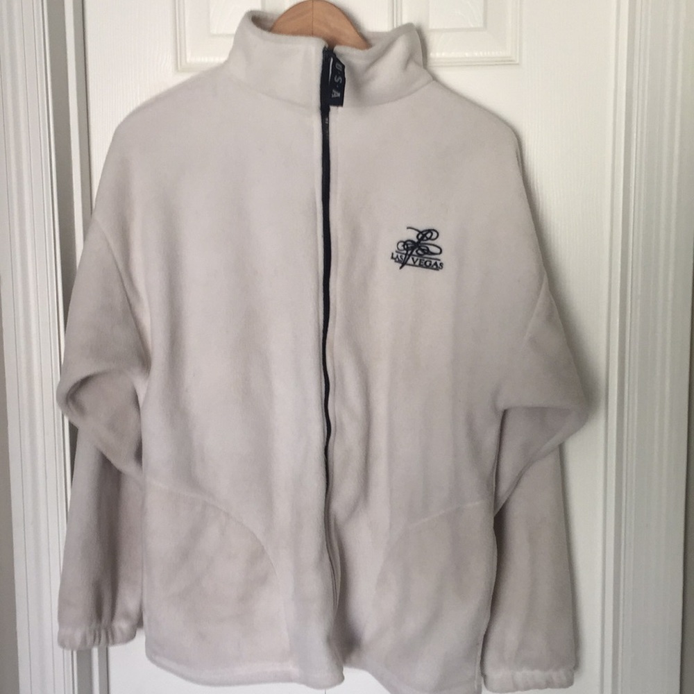 White Las Vegas Fleece Size Large
